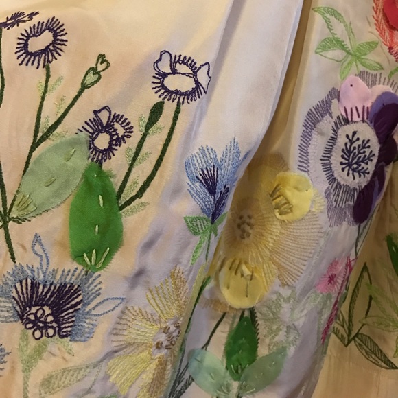 Embroidered Silk Yoana Baraschi Dress. - Picture 2 of 7